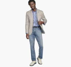 Washed Cotton Dobby Blazer -Johnston Murphy Store 491912 master 2