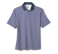 XC4® Performance Solid-Collar Print Polos + Cool Degree™ -Johnston Murphy Store 747593 master 3
