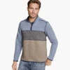 Reversible Colorblock Channel-Quilted Quarter-Zip -Johnston Murphy Store 748071 master