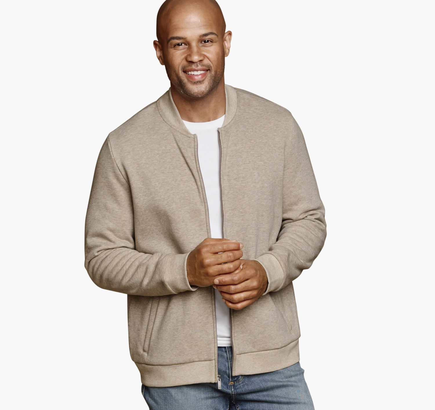 Full-Zip Knit Bomber 3 Full-Zip Knit Bomber