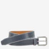 White-Edged Textured Leather Belt -Johnston Murphy Store 758673 master